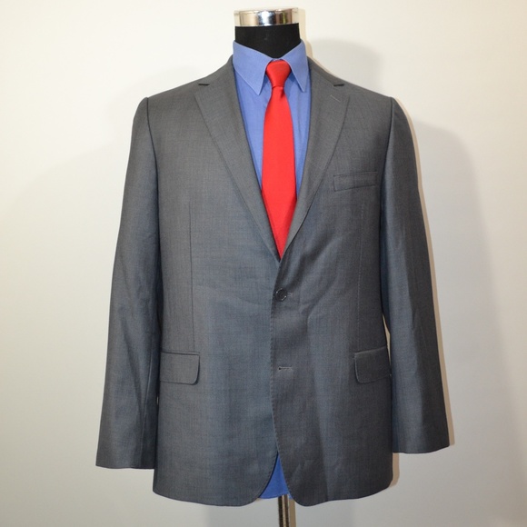 Franco Ferri 42R Sport Coat Blazer Suit Jacket Gra
